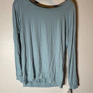 Elegant Teal Long Sleeve Top